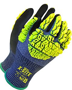 Bob Dale Gloves 99-1-9631-7 18 Gauge Seamless Knit Black Sandy Nitrile Tpr Backhand, Size 7/Small