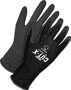 Bob Dale Gloves 99-1-9640-7 18 Gauge Black Cut Resistant Grey Pu Palm With Touchscreen, Size 7/Small