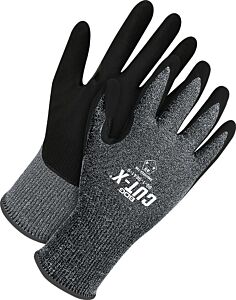 Bob Dale Gloves 99-1-9641-10 18 Gauge Grey Cut Resistant Black Nbr Palm With Touchscreen, Size 10/X-Large