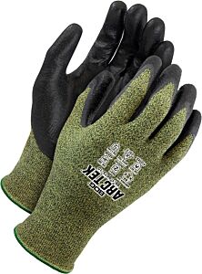 Bob Dale Gloves 99-1-9675-9 Seamless Knit Green/Black Fr Yarn With Black Bi Polymer Dip, Size 9/Large