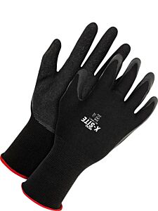 Bob Dale Gloves 99-1-9842-6 15G Nylon Liner Crinkle Latex Palm Dipped, Size 6/X-Small