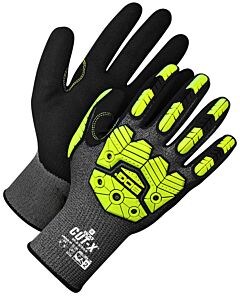 Bob Dale Gloves 99-9-9790-9 Winter Synthetic Hppe Cut Resistant W/Hi-Viz Yellow Impact, Size 9/Large