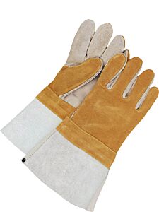 Bob Dale Gloves 60-1-1500 Welding Gloves Split Leather Gauntlet Kevlar Sewn Gold