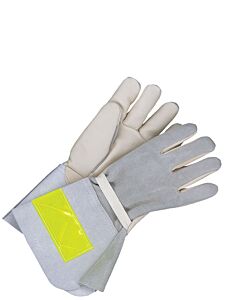 Bob Dale Gloves 64-9-1268Fr Premium Grain Palm Split Leather Back Utility Gloves W/Nomex
