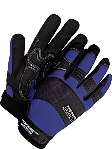 Bob Dale Gloves 20-1-10605N Mechanics Gloves Synthetic Leather Anti-Vib Gel Palm Navy