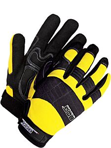 Bob Dale Gloves 20-1-10605Y Mechanics Gloves Synthetic Leather Anti-Vib Gel Palm Yellow