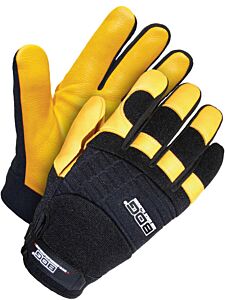 Bob Dale Gloves 20-1-10609 Mechanics Gloves Grain Deerskin Gold/Black