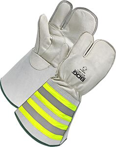 Bob Dale Gloves 50-9-1290 Water Repellent Grain Cowhide Cut Resistant Mitt Hi-Viz C100