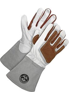 Bob Dale Gloves 60-1-1940 Gander Tig Welder Grain White Goat With Backhand Patch & Padde