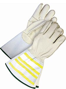 Bob Dale Gloves 60-9-1280 Water Repellent Cowhide Utility Hi-Viz Lined Thinsulate C100