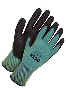 Bob Dale Gloves 99-1-9729 Seamless Knit Hppe Cut Resistant Black Foam Pvc Palm