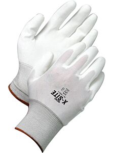 Bob Dale Gloves 99-1-9880 Seamless Knit White Nylon White Polyurethane Palm