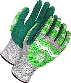 Bob Dale Gloves 99-9-9793 Waterproof, Touchscreen Lined Hppe Sandy Nitrile, Tpr Impact