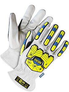 Bob Dale Gloves 20-1-10697 Goatskin Rolled Cuff Back Hand Protection Cut Liner