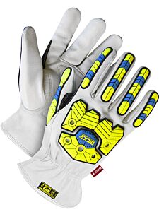 Bob Dale Gloves 20-9-10697 Goatskin Rolled Cuff Back Protection Fr120Thins & Cut Liner
