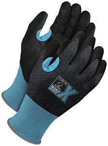 Bob Dale Gloves 99-1-9571 Blue 21G Seamless Knit Cut Resistant Black Pu Palm With Touchscreen