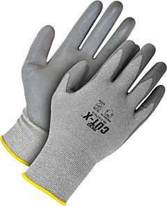 Bob Dale Gloves 99-1-9770 Grey 18G Cut Resistant Seamless Knit Hppe Grey Pu Palm