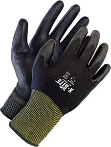 Bob Dale Gloves 99-1-9802 Seamless Knit Black Nylon Black Polyurethane Palm