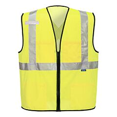 Portwest Us396Yers Tampa Class 2 Hi-Vis Mesh X-Back Vest, Yellow, Size Small