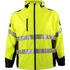 Reflective Apparel 407Gt-Lb-3X Class 2 Lined Windbreaker With Black Accents, Yellow/Black, Size 3X-Large