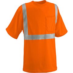 Reflective Apparel 102St-Or-4X Class 2 Short Sleeve Moisture Wicking T-Shirt With Upf 35 Sun Protection, Orange, Size 4X-Large