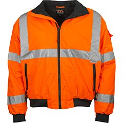 Reflective Apparel 421St-Or-Md Class 3 Water-Resistant 3-Seasons Jacket, Orange, Size Medium