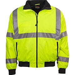 Reflective Apparel 421St-Lm-Xl Class 3 Water-Resistant 3-Seasons Jacket, Yellow, Size X-Large