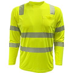 Reflective Apparel 204Cmps-Lm-3X Class 3 Cooling Long Sleeve T-Shirt, Upf 50+ Sun Protection, Yellow, Size 3X-Large