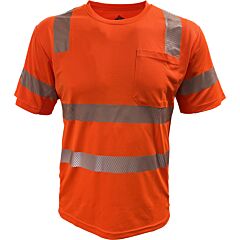 Reflective Apparel 104Cmps-Or-4T Class 3 Cooling Short Sleeve T-Shirt, Upf 50+ Sun Protection, Orange, Size 4X-Large/Tall