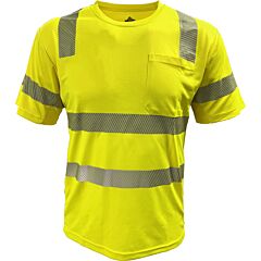 Reflective Apparel 104Cmps-Lm-2T Class 3 Cooling Short Sleeve T-Shirt, Upf 50+ Sun Protection, Yellow, Size 2X-Large/Tall