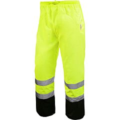 Reflective Apparel 700St-Lb-Xl Class E Non-Ansi Waterproof Pants, Yellow/Black, Size X-Large