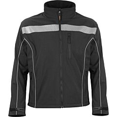 Reflective Apparel 451Ct-Bk-2X Non-Ansi Soft Shell Jacket With Brushed Fleece Lining, Black, Size 2X-Large
