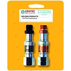 Gentec Qc-Rhprsp Quick Connector Set, Regulator-To-Hose, Steel/Brass, Fuel/Oxygen, B-Size 9/16 In-18