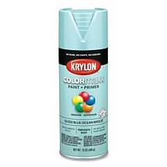 Krylon K05506007 Colormaxx Paint + Primer Spray Paint, 12 Oz, Blue Ocean Breeze, Gloss