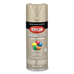 Krylon K05526007 Colormaxx Paint + Primer Spray Paint, 12 Oz, Khaki, Gloss