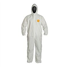 Dupont Ng127Swhxl0025Np Proshield Nexgen Coveralls, Hood, No Pockets, White, X-Large