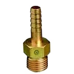 Western Enterprises 41-B Brass Hose Adaptors, Male/Barb, Brass, Lh, 1/4 In