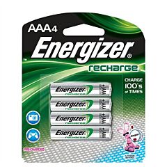 Energizer Nh12Bp4 Recharge Aaa Batteries, 4/Pkg