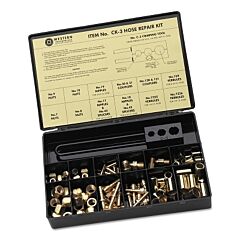 Western Enterprises Ck-3 Hose Repair Kit, A-Size/B-Size Fittings, 3/16 In Hose Id, Hammer-Strike 3-Hole Jaw Crimp Tool