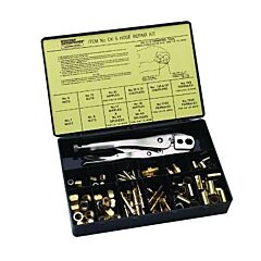 Western Enterprises Ck-5 Hose Repair Kit, B-Size Fittings, 3/16 In Hose Id, Hand-Grip 2-Hole Jaw Crimp Tool