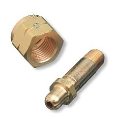 Western Enterprises Ss-83 Regulator Inlet Nipples, Hydrogen;Natural Gas, 1/4"(Npt), 2 1/2", Ss, Cga-350