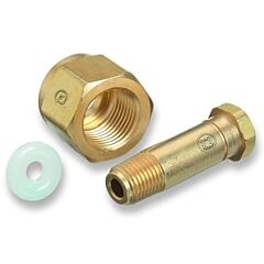 Western Enterprises Ss-Co-3 Regulator Inlet Nipples, Co2, 1/4 In (Npt), 2", Stainless Steel, Cga-320