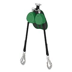 Msa Vtlew-022-Pc-A V-Tec® Edge® Personal Fall Limiter, Twin Leg, 8 Ft, 310 Lb Load Cap, Harness Locking Pin, Altaks Bottom Connector