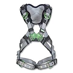 Msa 10195040 V-Fit Full-Body Harness, Back D-Ring, Super Xl, Qc Chest/Leg Strap Buckles, Shoulder Padding
