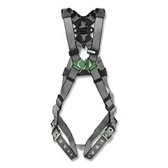 Msa 10195091 V-Fit Full-Body Harness, Back D-Ring, Xs, Qc Chest/Tongue-Buckle Leg Straps, Shoulder Padding