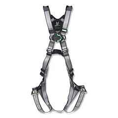 Msa 10195098 V-Fit Full-Body Harness, Back/Chest D-Rings, Xl, Qc Chest/Tongue-Buckle Leg Straps, No Padding