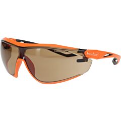 Bouton 250-15-0021 Bio-Based Full Frame Safety Glasses With Orange Frame, Gray Lens And Anti-Scratch / Anti-Fog Coating