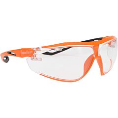 Bouton 250-15-0520 Bio-Based Full Frame Safety Glasses With Orange Frame, Clear Lens And Anti-Scratch / Fogless® 3Sixty™ Coating