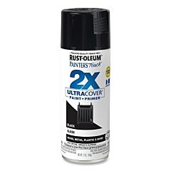 Rust-Oleum® 334026 Painter'S Touch® 2X Ultra Cover® Gloss Spray Paint + Primer, 12 Oz, Aerosol Can, Gloss Black