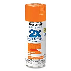 Rust-Oleum® 334043 Painter'S Touch® 2X Ultra Cover® Gloss Spray Paints + Primer, 12 Oz, Aerosol Can, Real Orange
